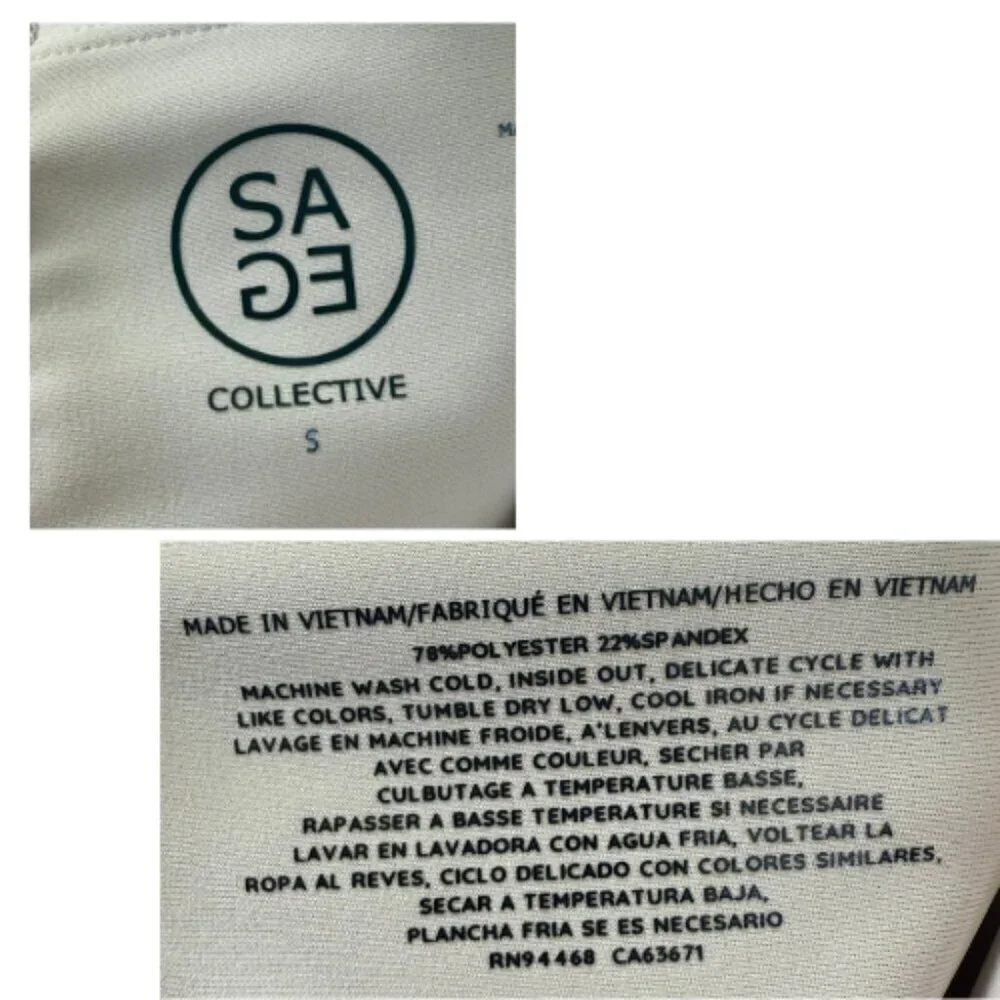 SAGE COLLECTIVE Orange Pink Colorblock Legging Size XS - Picture 11 of 16